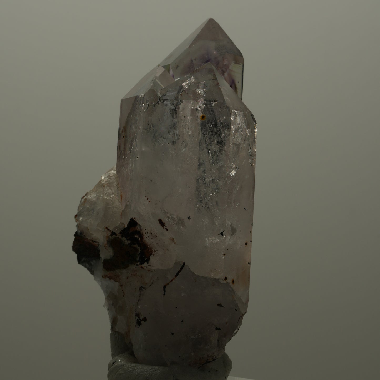 Enhydro Phantom Amethyst Gruppe, Analcim, Hämatit, 1x Blase Streep Mine Namibia 67*33*29mm #14514