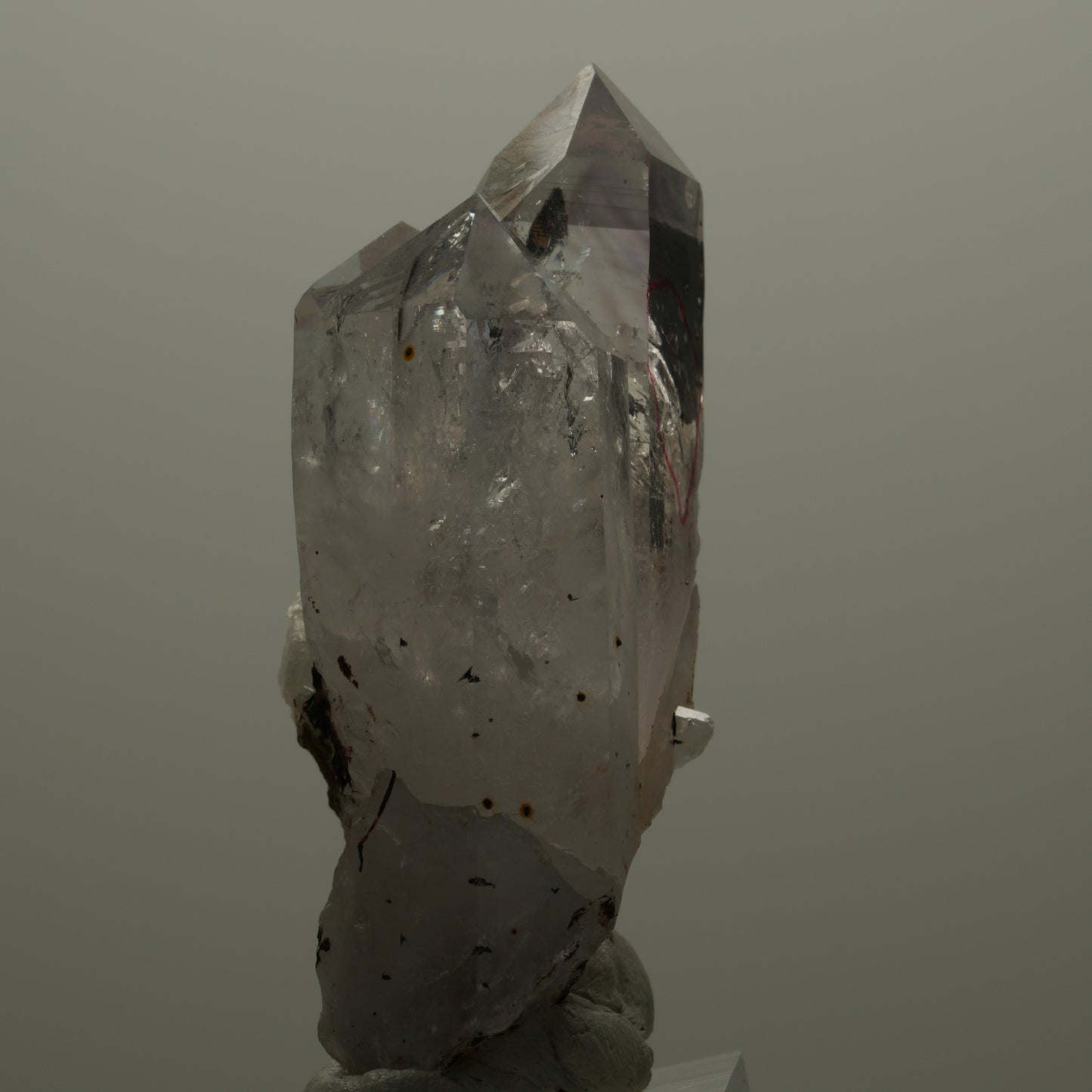 Enhydro Phantom Amethyst Gruppe, Analcim, Hämatit, 1x Blase Streep Mine Namibia 67*33*29mm #14514