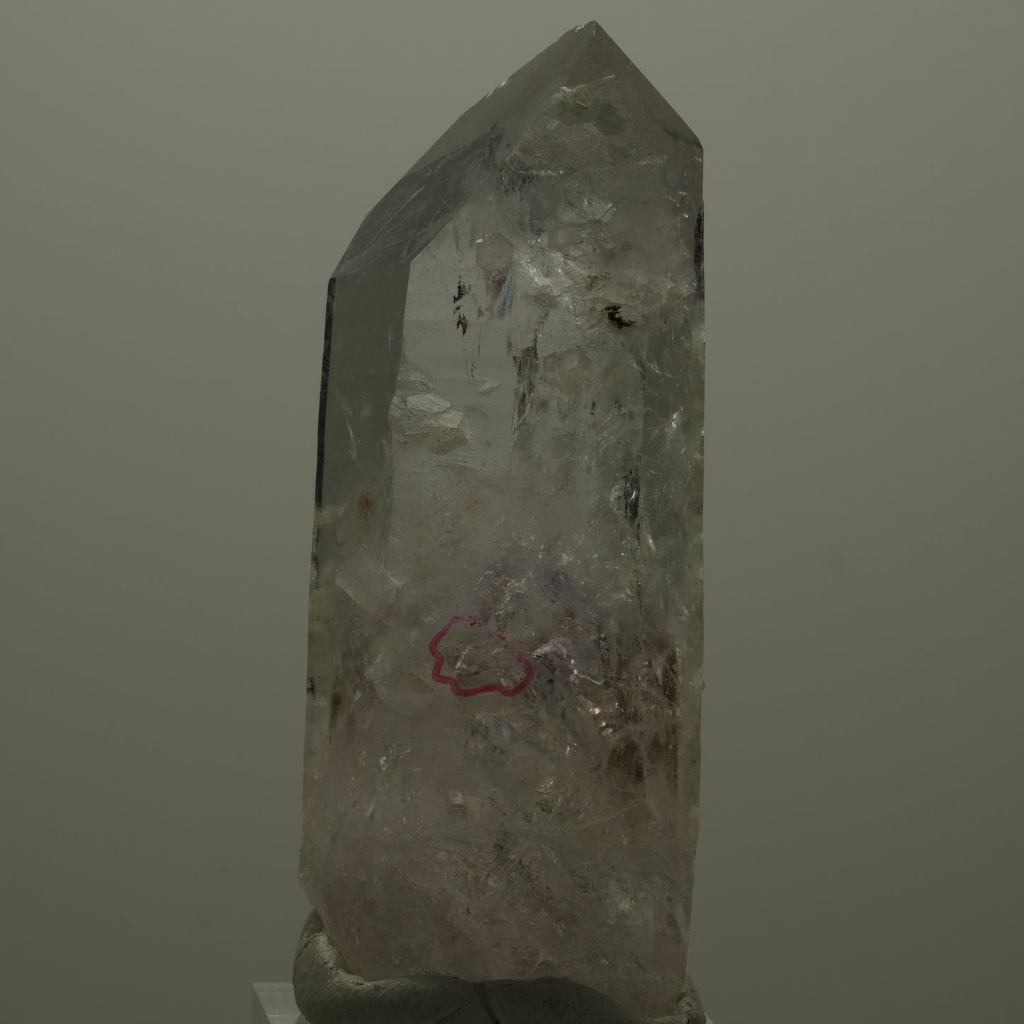 Enhydro Lemurian Phantom Amethyst mit Prehnit, Epidot, 1x Blase Streep Mine, Namibia 68*26*22mm #14516