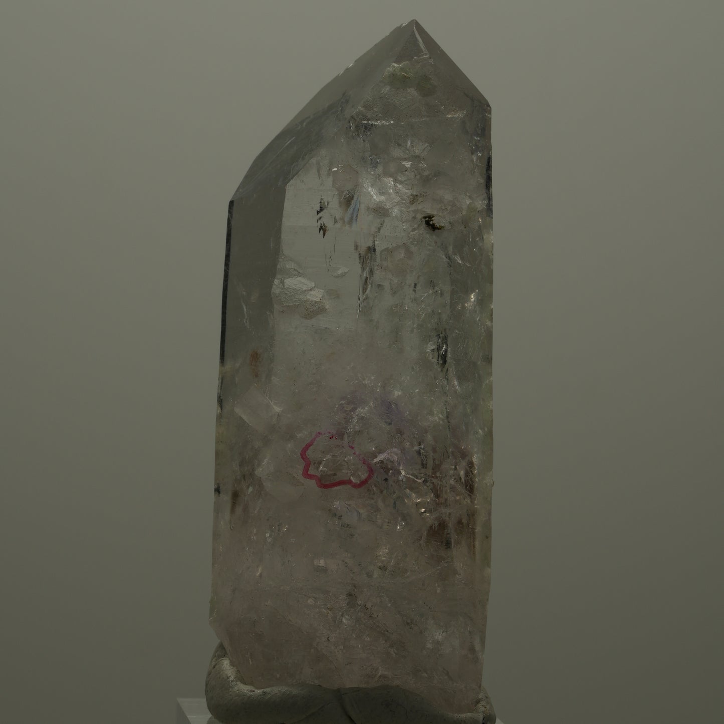 Enhydro Lemurian Phantom Amethyst mit Prehnit, Epidot, 1x Blase Streep Mine, Namibia 68*26*22mm #14516
