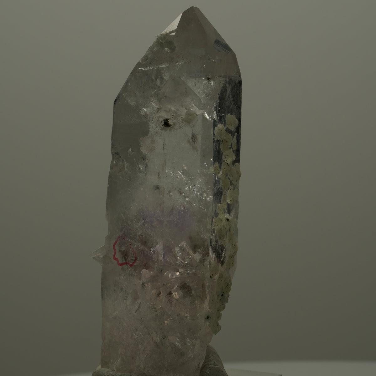 Enhydro Lemurian Phantom Amethyst mit Prehnit, Epidot, 1x Blase Streep Mine, Namibia 68*26*22mm #14516
