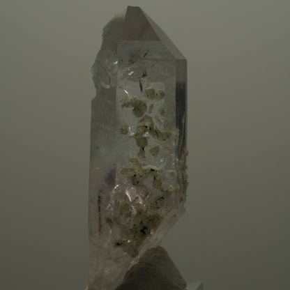 Enhydro Lemurian Phantom Amethyst mit Prehnit, Epidot, 1x Blase Streep Mine, Namibia 68*26*22mm #14516