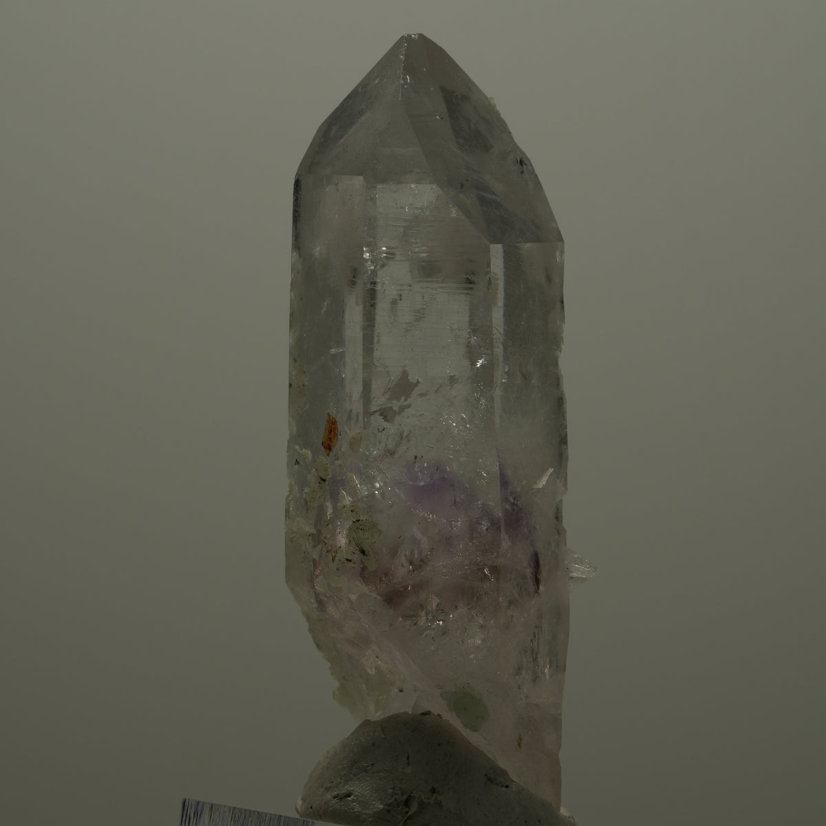 Enhydro Lemurian Phantom Amethyst mit Prehnit, Epidot, 1x Blase Streep Mine, Namibia 68*26*22mm #14516