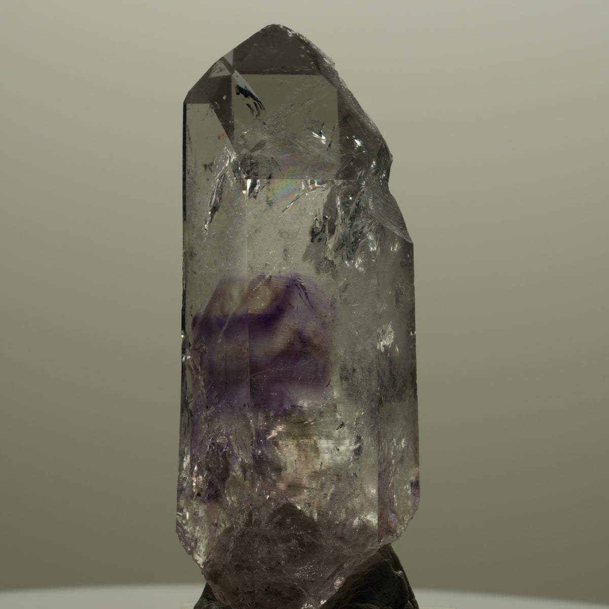 Phantom Amethyst mit Analcim, Prehnit, Hämatit Streep Mine, Goboboseb, Namibia 67*25*20mm #14517