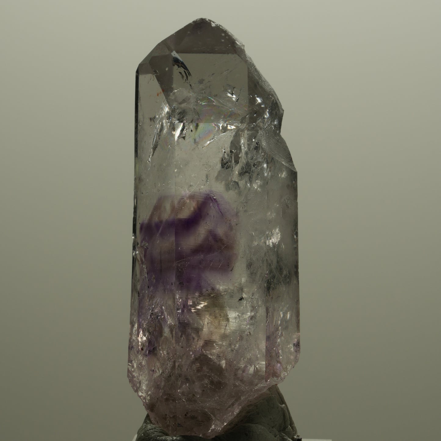 Phantom Amethyst mit Analcim, Prehnit, Hämatit Streep Mine, Goboboseb, Namibia 67*25*20mm #14517