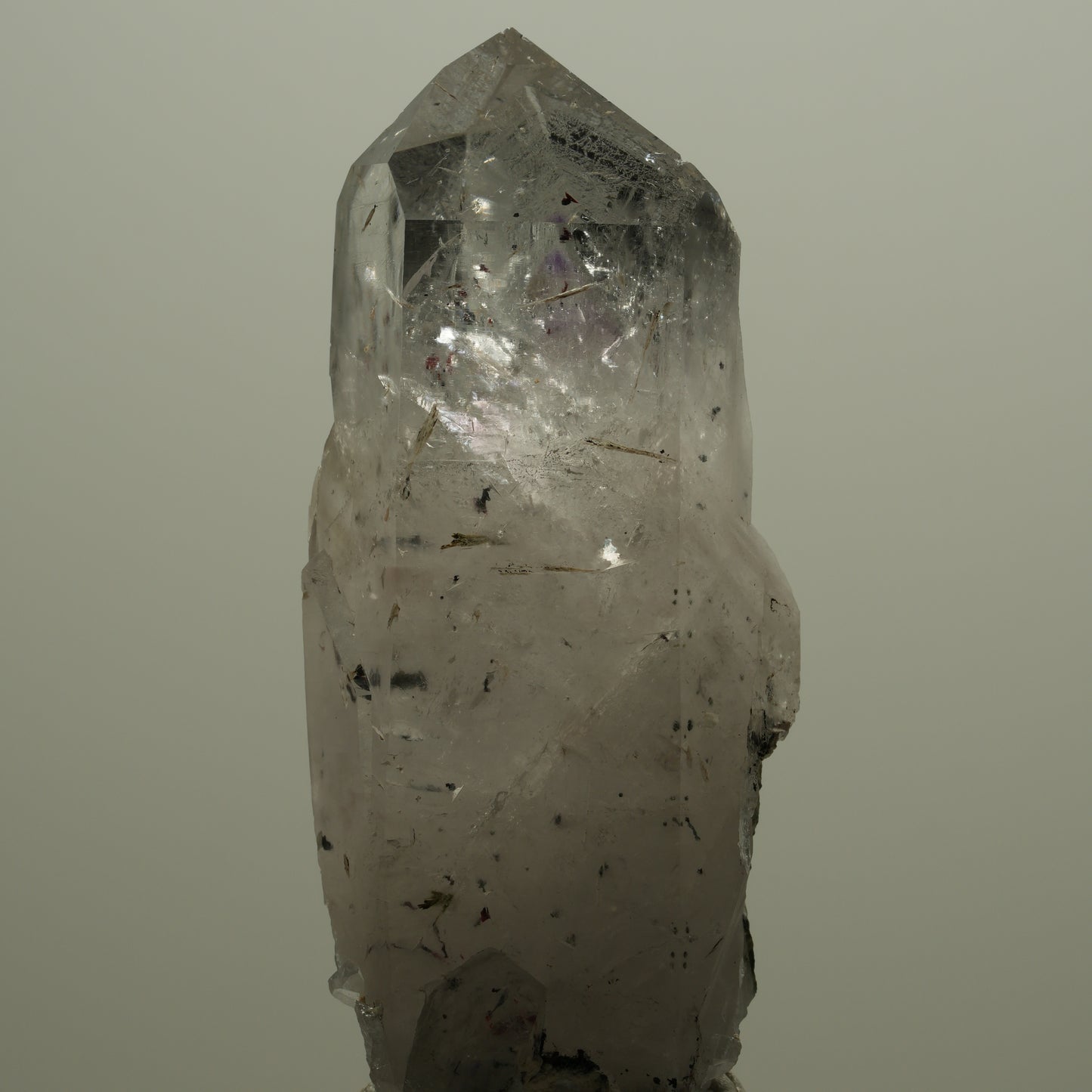 Harlekin Skelett Phantom Amethyst mit Epidot Streep Mine, Namibia 71*31*27mm #14518