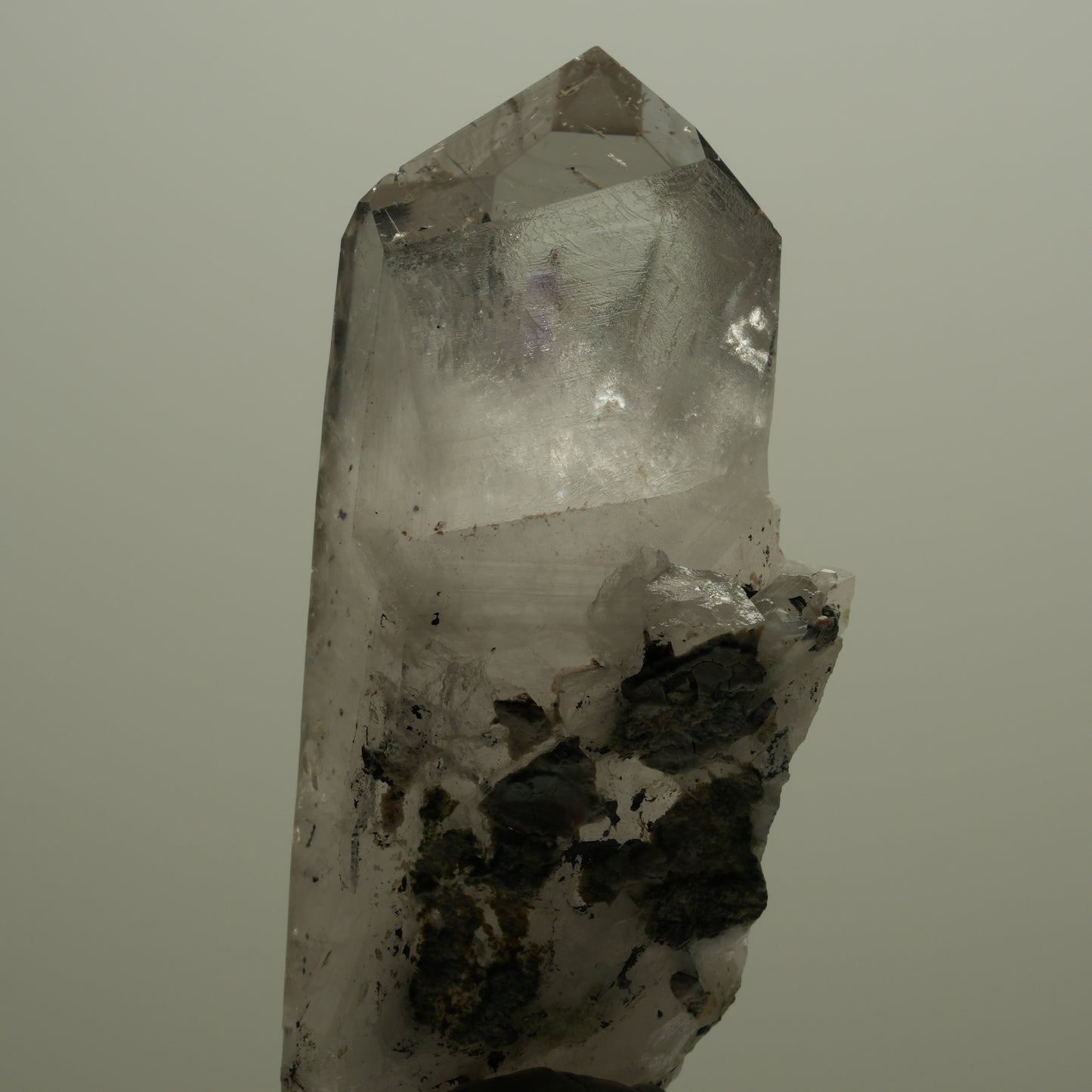 Harlekin Skelett Phantom Amethyst mit Epidot Streep Mine, Namibia 71*31*27mm #14518