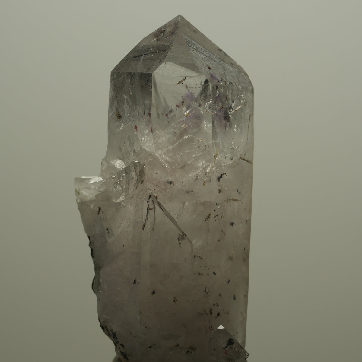 Harlekin Skelett Phantom Amethyst mit Epidot Streep Mine, Namibia 71*31*27mm #14518