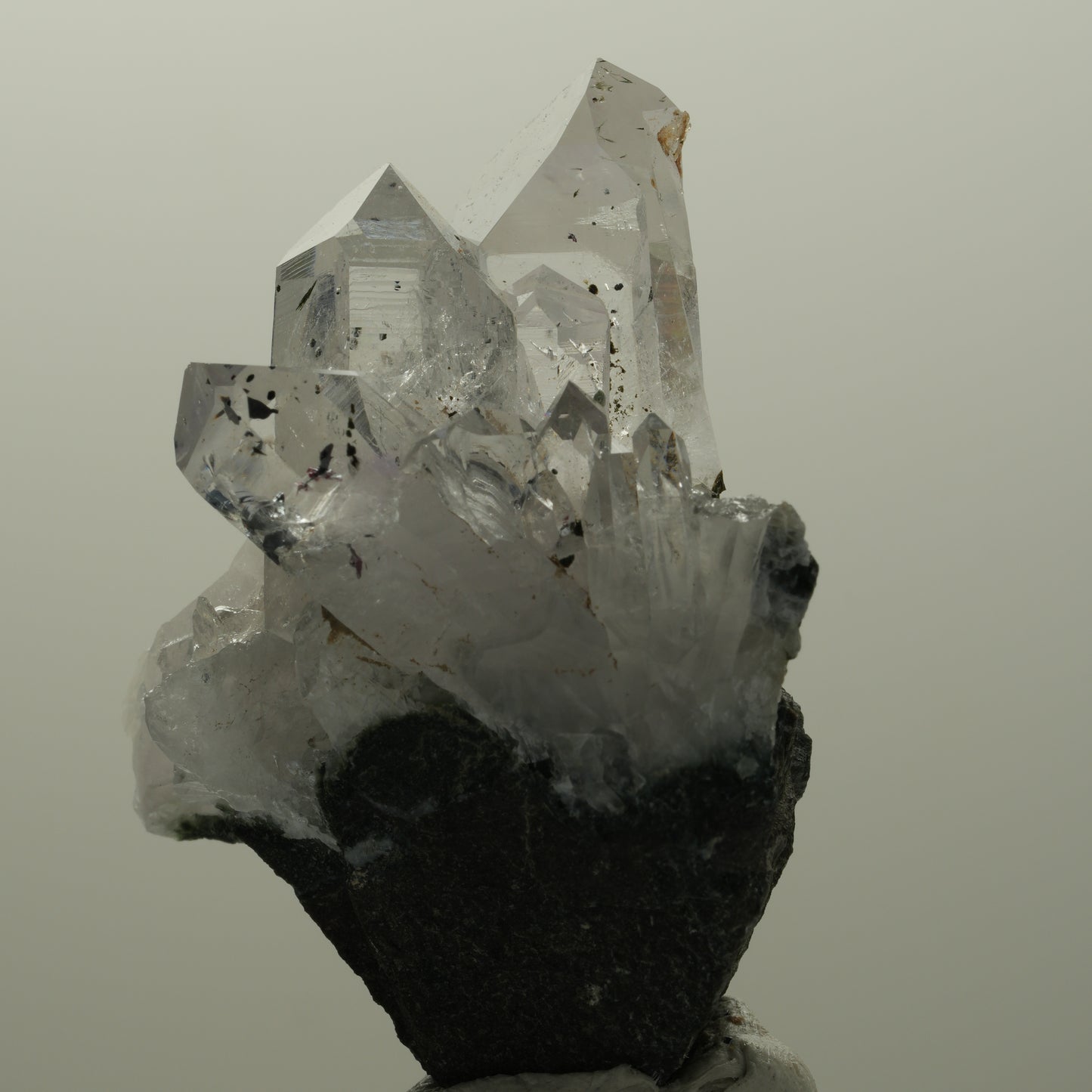 Harlekin Lemurian Phantom Amethyst mit Epidot Streep Mine, Namibia 56*46*31mm #14519