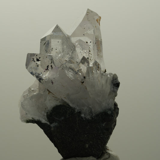 Harlekin Lemurian Phantom Amethyst mit Epidot Streep Mine, Namibia 56*46*31mm #14519