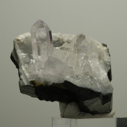 Klare Phantom Amethyst mit Hämatit auf Matrix Streep Mine, Goboboseb, Namibia 59*51*34mm #14522
