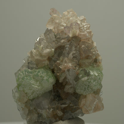 Harlekin Starburst Phantom Quarz, Calcit Prehnit auf Matrix Streep Mine Namibia 58*53*15mm #14526