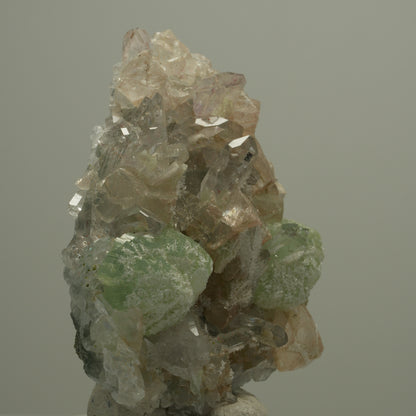 Harlekin Starburst Phantom Quarz, Calcit Prehnit auf Matrix Streep Mine Namibia 58*53*15mm #14526