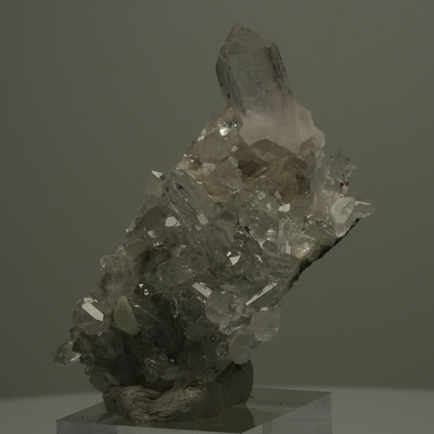Starburst Quarz, Analcim, Prehnit Epidot Hämatit auf Matrix Streep Mine Namibia 60*42*23mm #14528