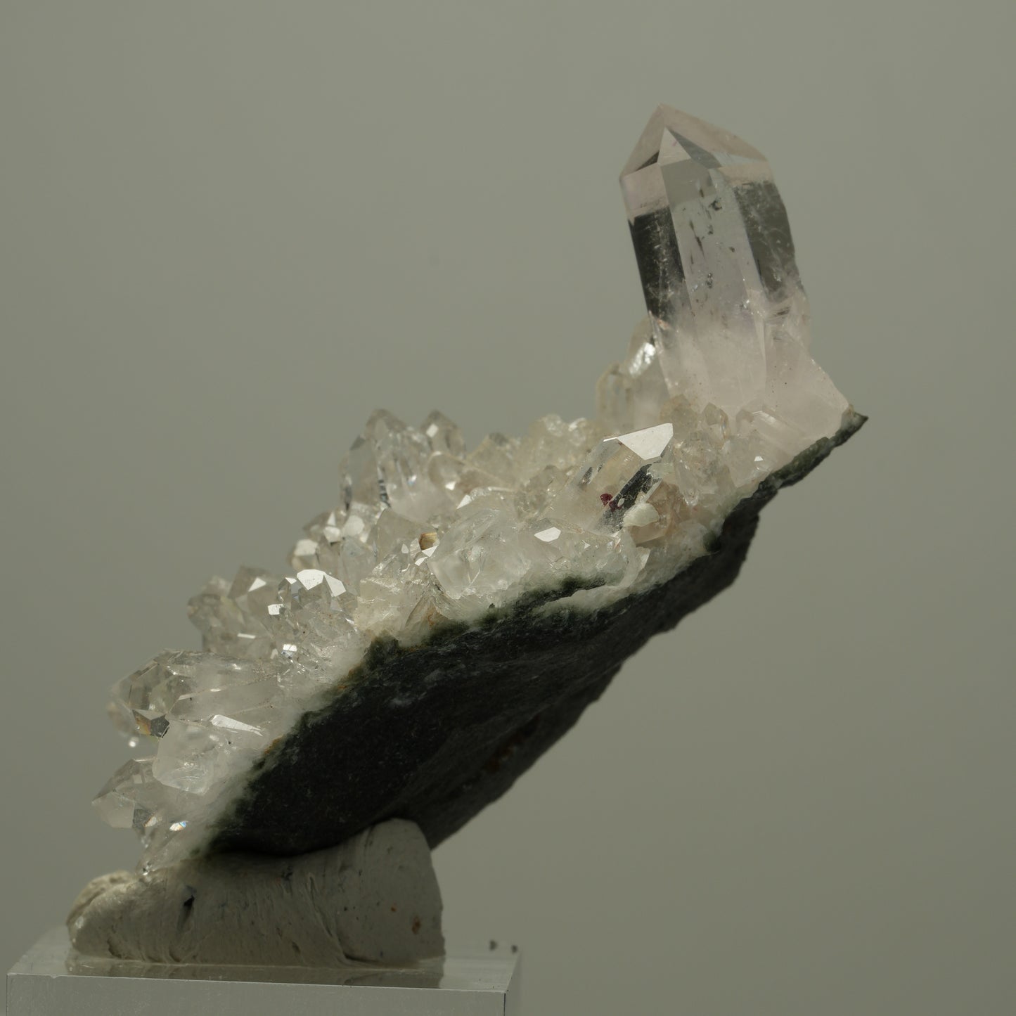 Starburst Quarz, Analcim, Prehnit Epidot Hämatit auf Matrix Streep Mine Namibia 60*42*23mm #14528