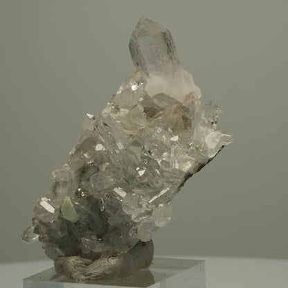 Starburst Quarz, Analcim, Prehnit Epidot Hämatit auf Matrix Streep Mine Namibia 60*42*23mm #14528