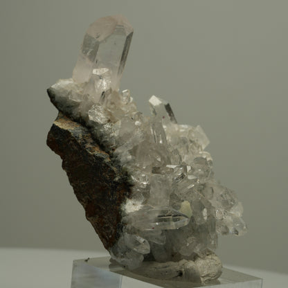 Starburst Quarz, Analcim, Prehnit Epidot Hämatit auf Matrix Streep Mine Namibia 60*42*23mm #14528