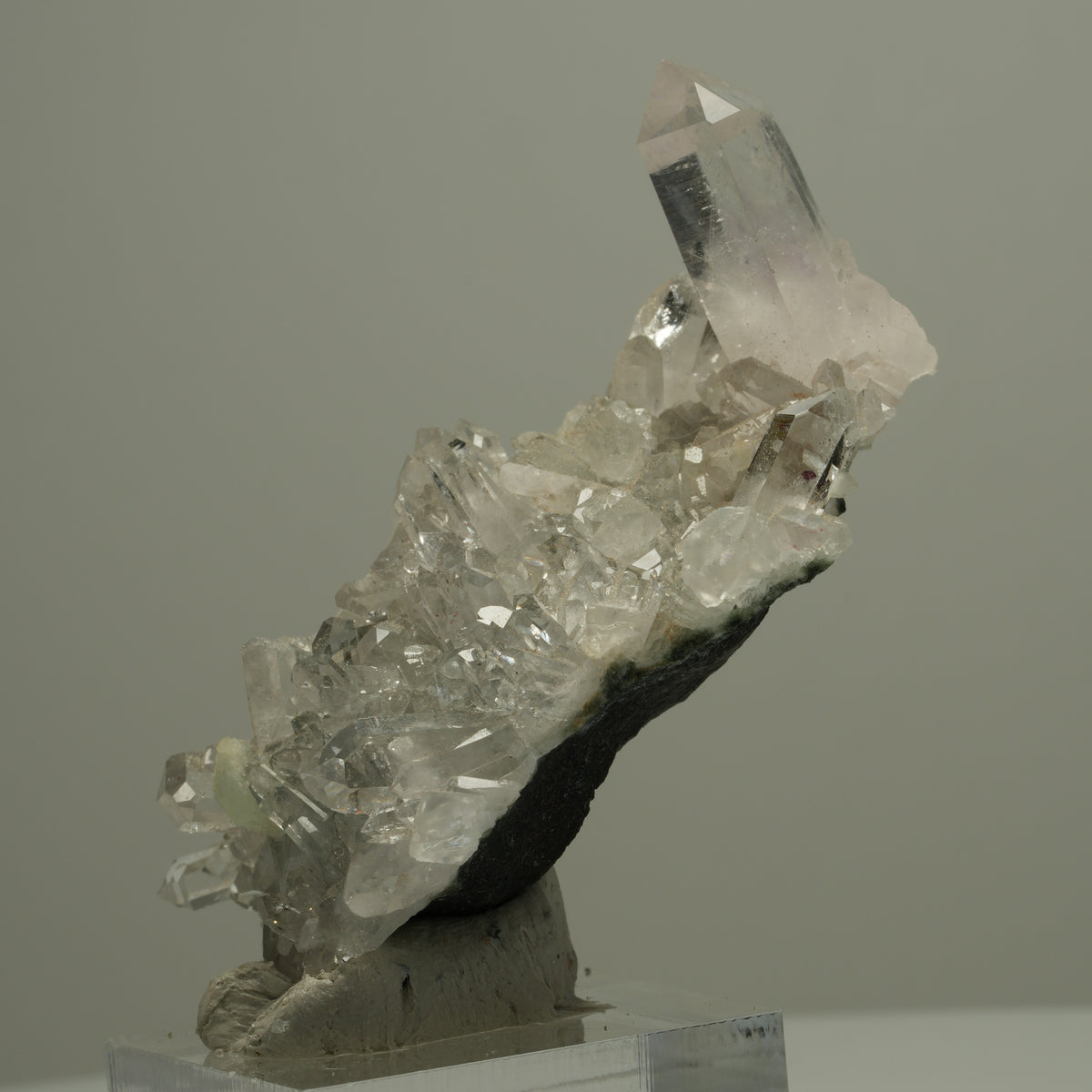 Starburst Quarz, Analcim, Prehnit Epidot Hämatit auf Matrix Streep Mine Namibia 60*42*23mm #14528