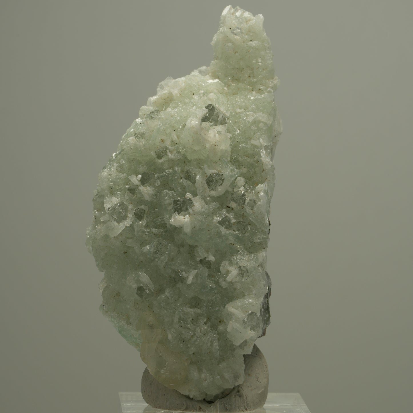 Klare Quarz, Prehnit, Calcit, Epidot auf Matrix Streep Mine, Namibia 65*30*19mm #14530