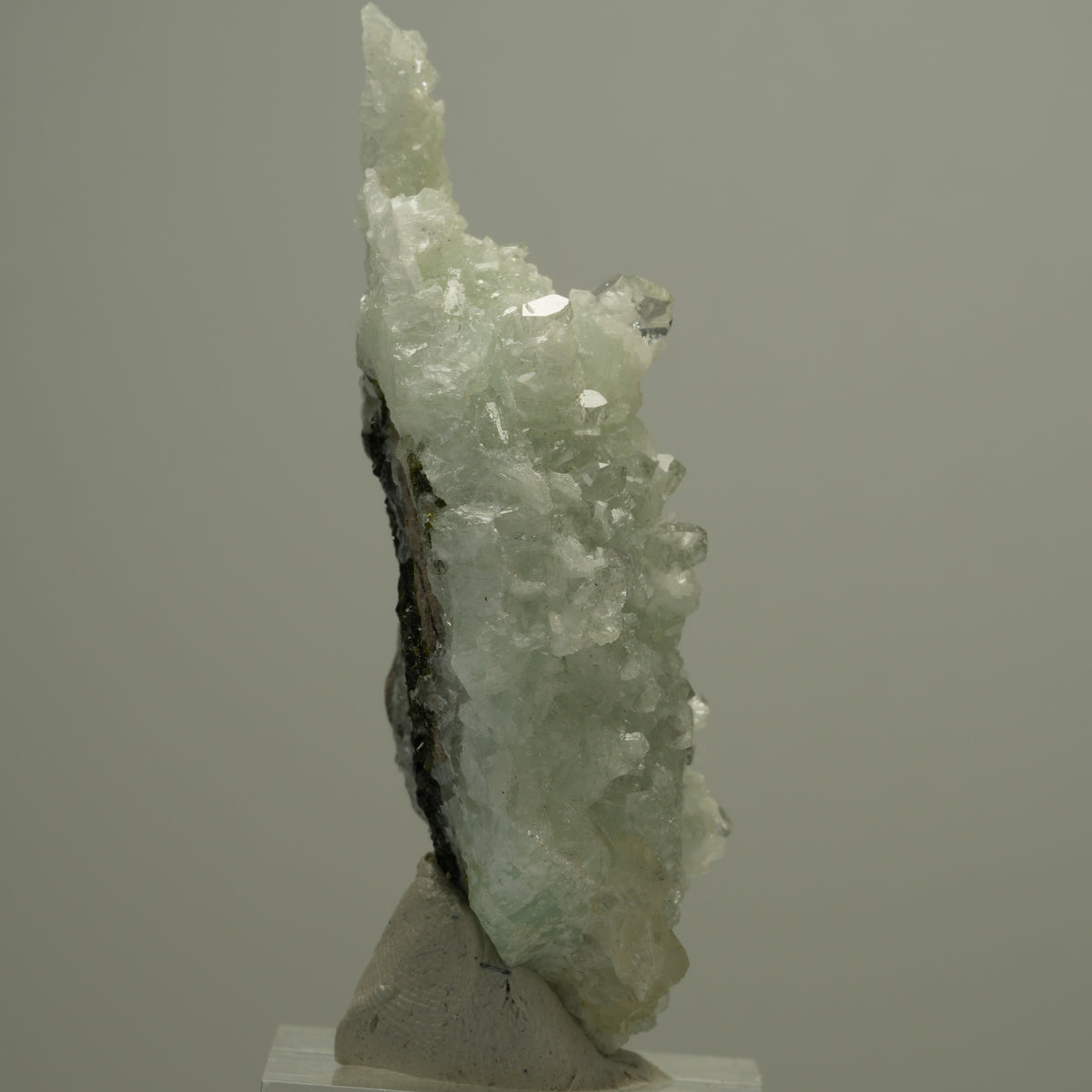 Klare Quarz, Prehnit, Calcit, Epidot auf Matrix Streep Mine, Namibia 65*30*19mm #14530