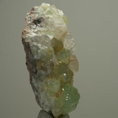 Prehnit, Quarz, Calcit, Epidot auf Matrix Streep Mine, Goboboseb, Namibia 68*46*22mm #14532