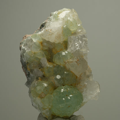 Prehnit, Quarz, Calcit, Epidot auf Matrix Streep Mine, Goboboseb, Namibia 68*46*22mm #14532