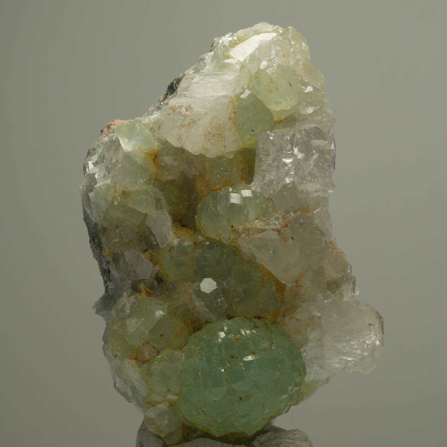 Prehnit, Quarz, Calcit, Epidot auf Matrix Streep Mine, Goboboseb, Namibia 68*46*22mm #14532