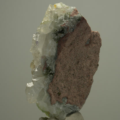 Prehnit, Quarz, Calcit, Epidot auf Matrix Streep Mine, Goboboseb, Namibia 68*46*22mm #14532