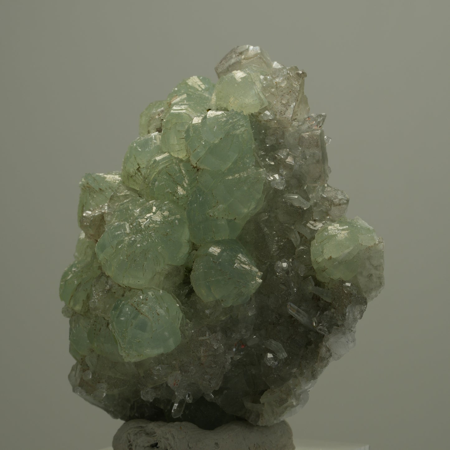 Starburst Quarz, Prehnit, Analcim, Hämatit auf Matrix Streep Mine, Namibia 52*48*26mm #14533