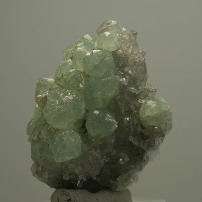 Starburst Quarz, Prehnit, Analcim, Hämatit auf Matrix Streep Mine, Namibia 52*48*26mm #14533