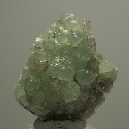 Starburst Quarz, Prehnit, Analcim, Hämatit auf Matrix Streep Mine, Namibia 52*48*26mm #14533