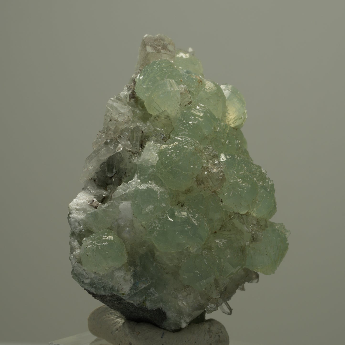 Starburst Quarz, Prehnit, Analcim, Hämatit auf Matrix Streep Mine, Namibia 52*48*26mm #14533