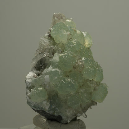 Starburst Quarz, Prehnit, Analcim, Hämatit auf Matrix Streep Mine, Namibia 52*48*26mm #14533