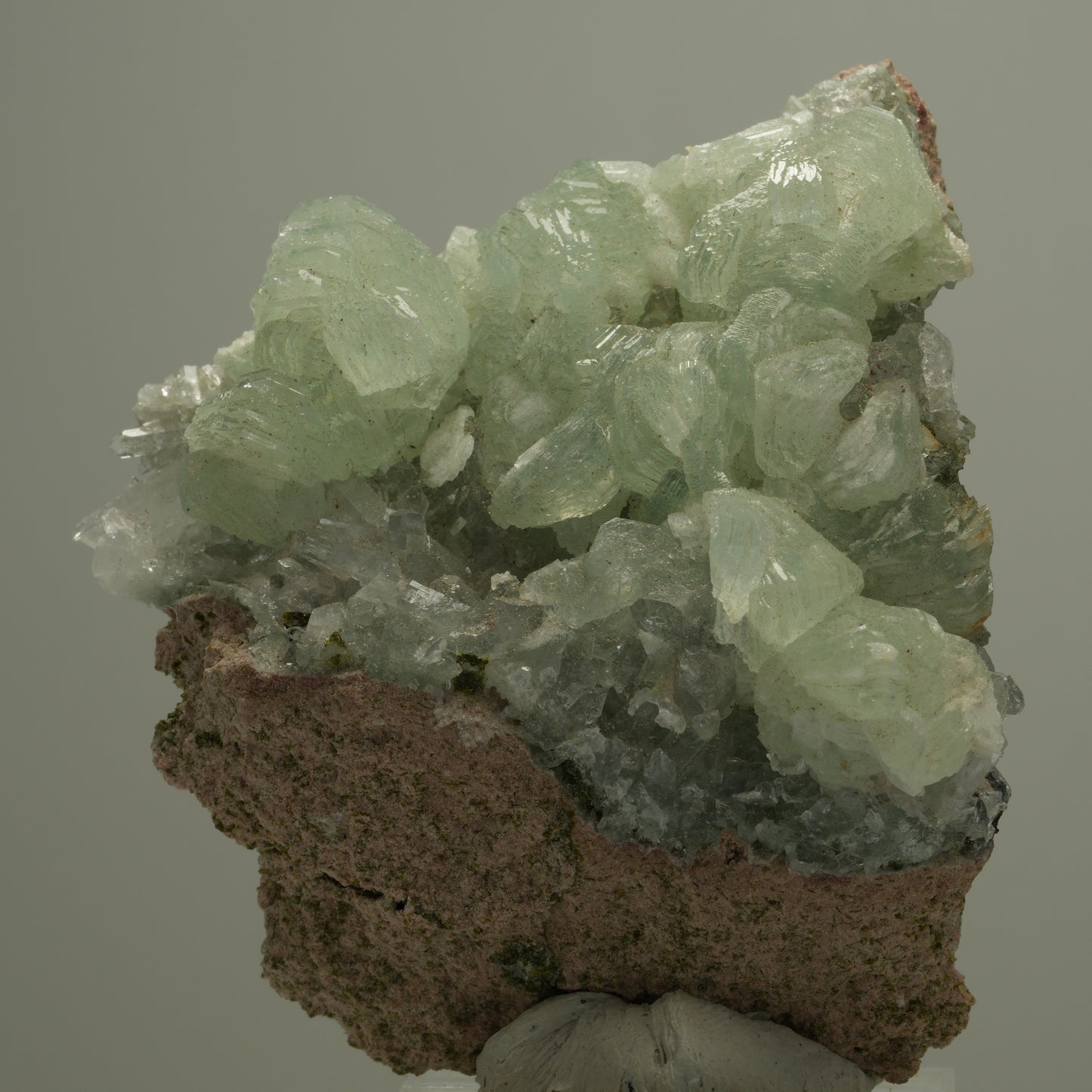 Starburst Quarz, Prehnit, Epidot, Hämatit auf Matrix Streep Mine, Namibia 56*54*25mm #14534