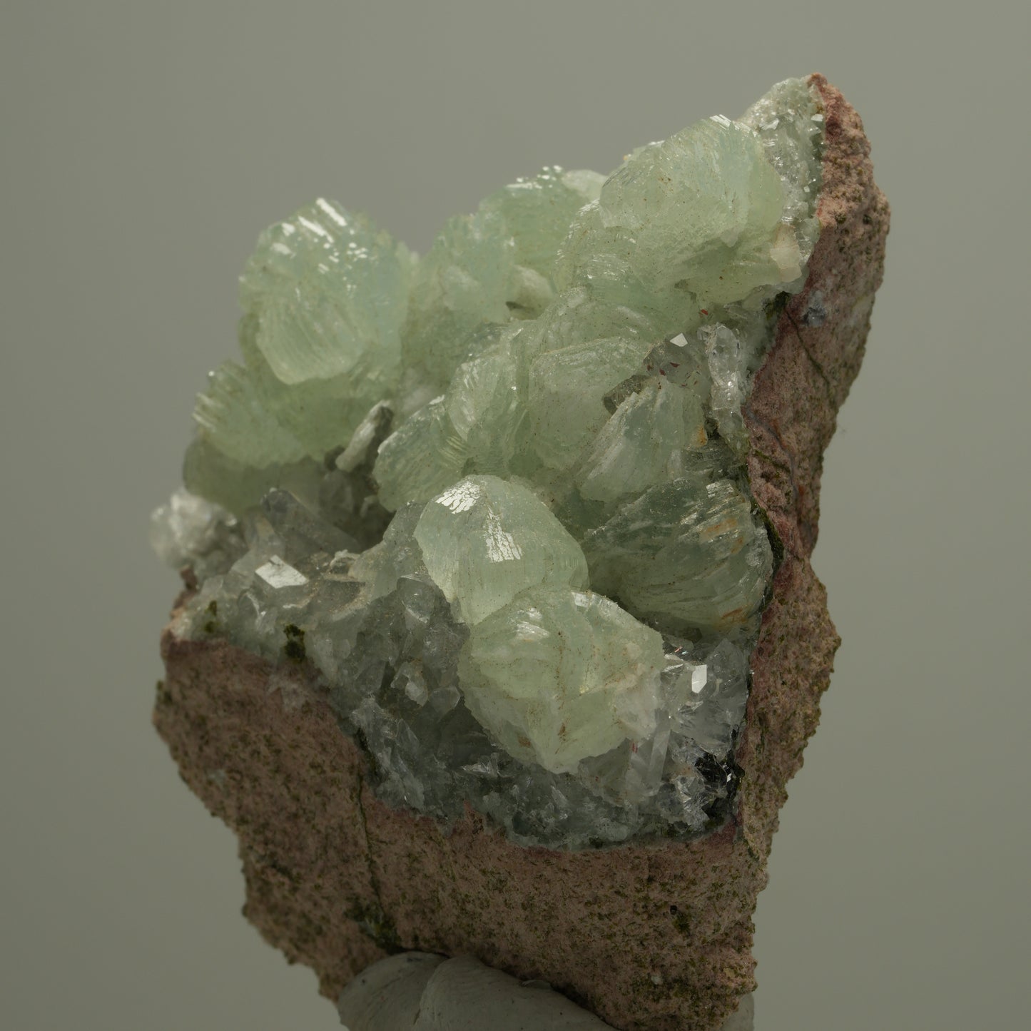 Starburst Quarz, Prehnit, Epidot, Hämatit auf Matrix Streep Mine, Namibia 56*54*25mm #14534