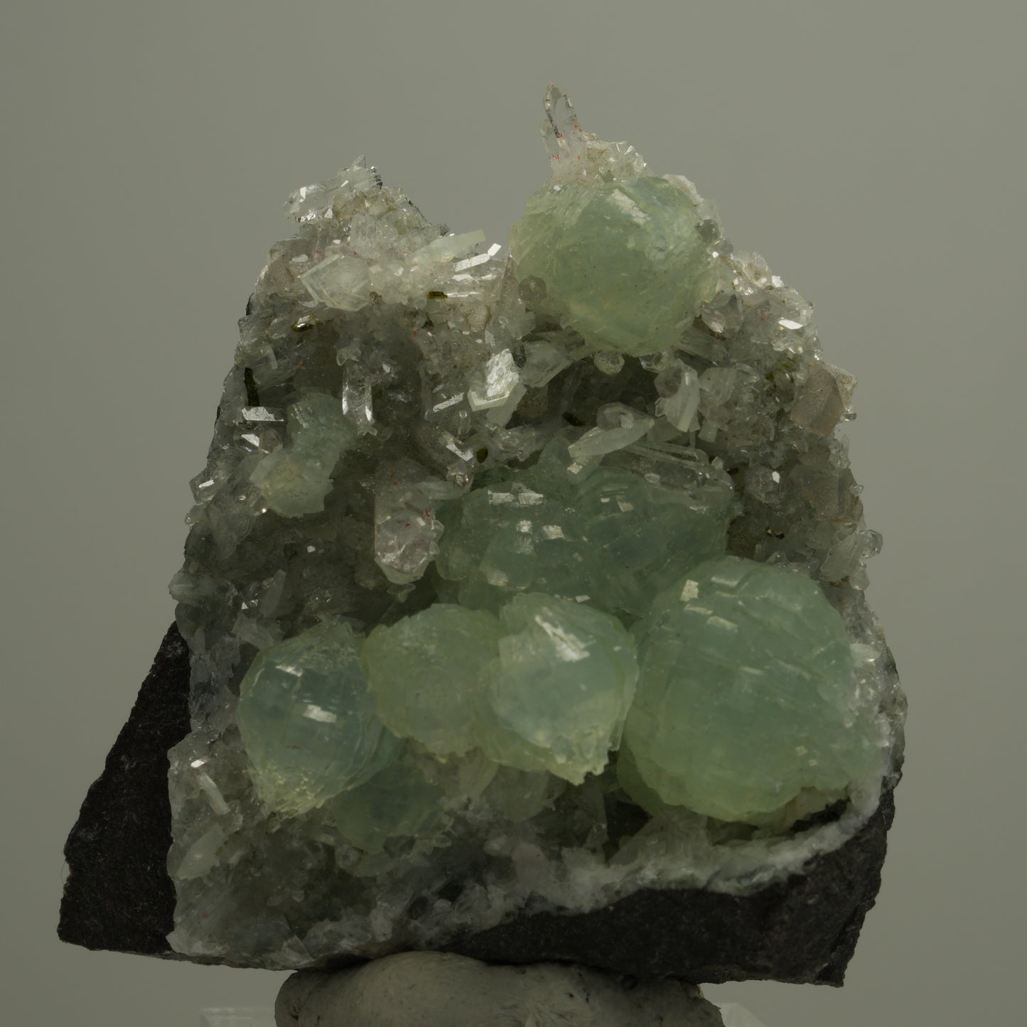 Harlekin Starburst Quarz, Prehnit, Calcit, Epidot, Analcim Streep Mine, Namibia 48*47*28mm #14535