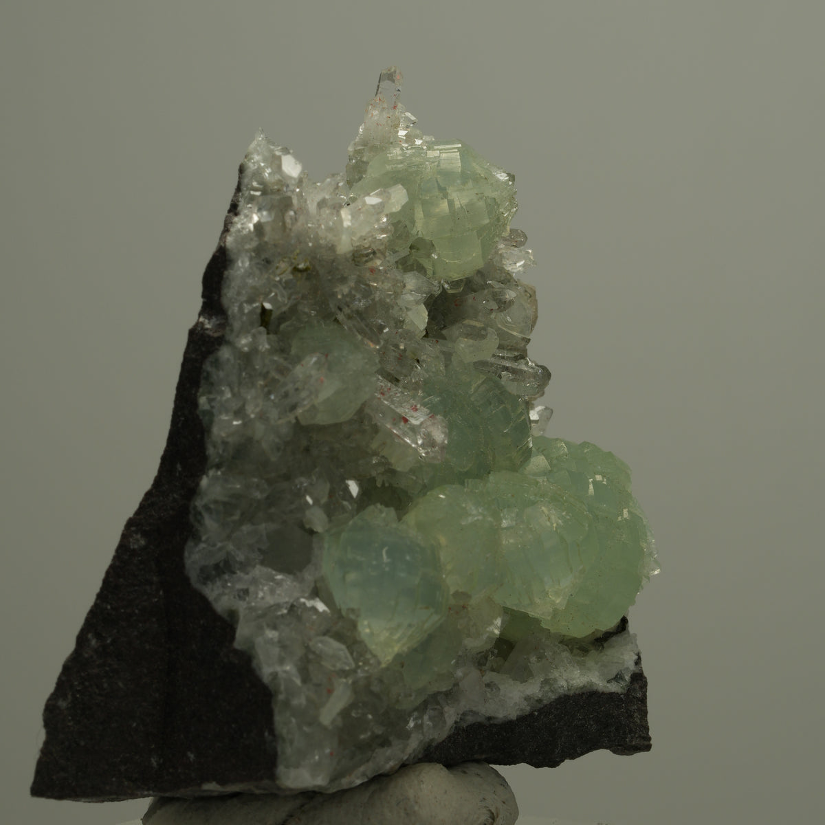 Harlekin Starburst Quarz, Prehnit, Calcit, Epidot, Analcim Streep Mine, Namibia 48*47*28mm #14535