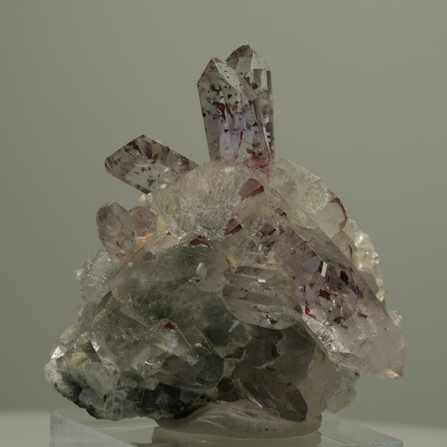 Harlekin Phantom Amethyst, Calcit, Prehnit, Epidot, Matrix Streep Mine, Namibia 44*41*39mm #14540