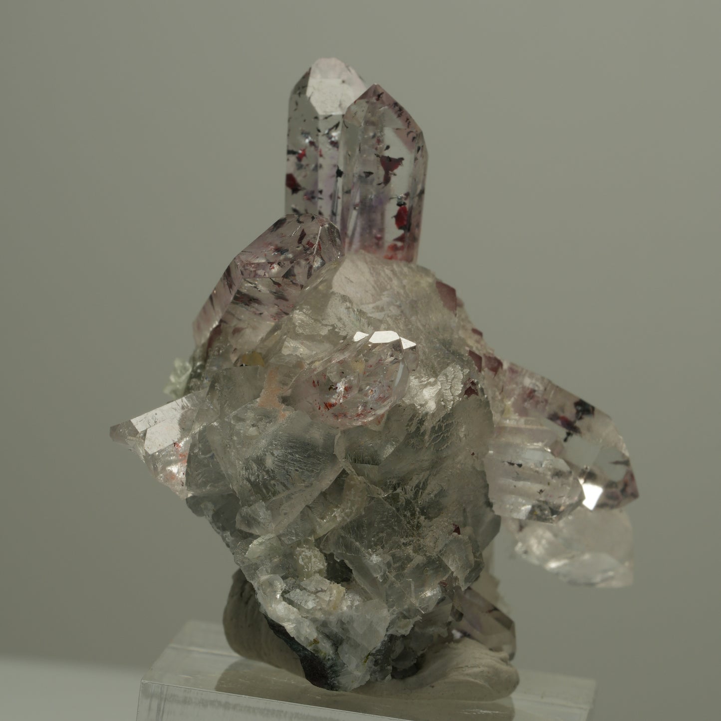 Harlekin Phantom Amethyst, Calcit, Prehnit, Epidot, Matrix Streep Mine, Namibia 44*41*39mm #14540