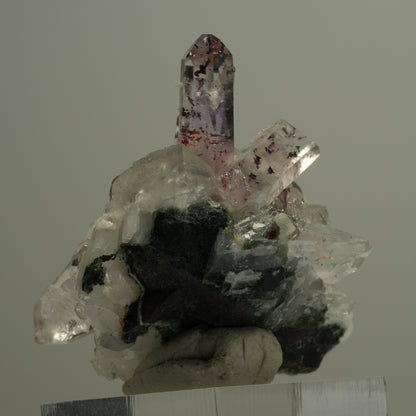 Harlekin Phantom Amethyst, Calcit, Prehnit, Epidot, Matrix Streep Mine, Namibia 44*41*39mm #14540