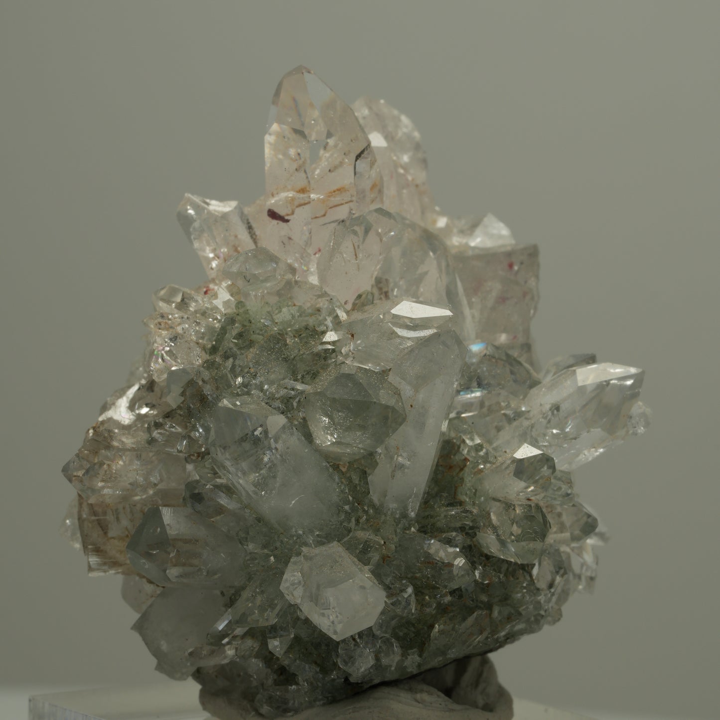 Harlekin Quarz, Calcit, Analcim Epidot auf Matrix Streep Mine Namibia 40*37*28mm #14541