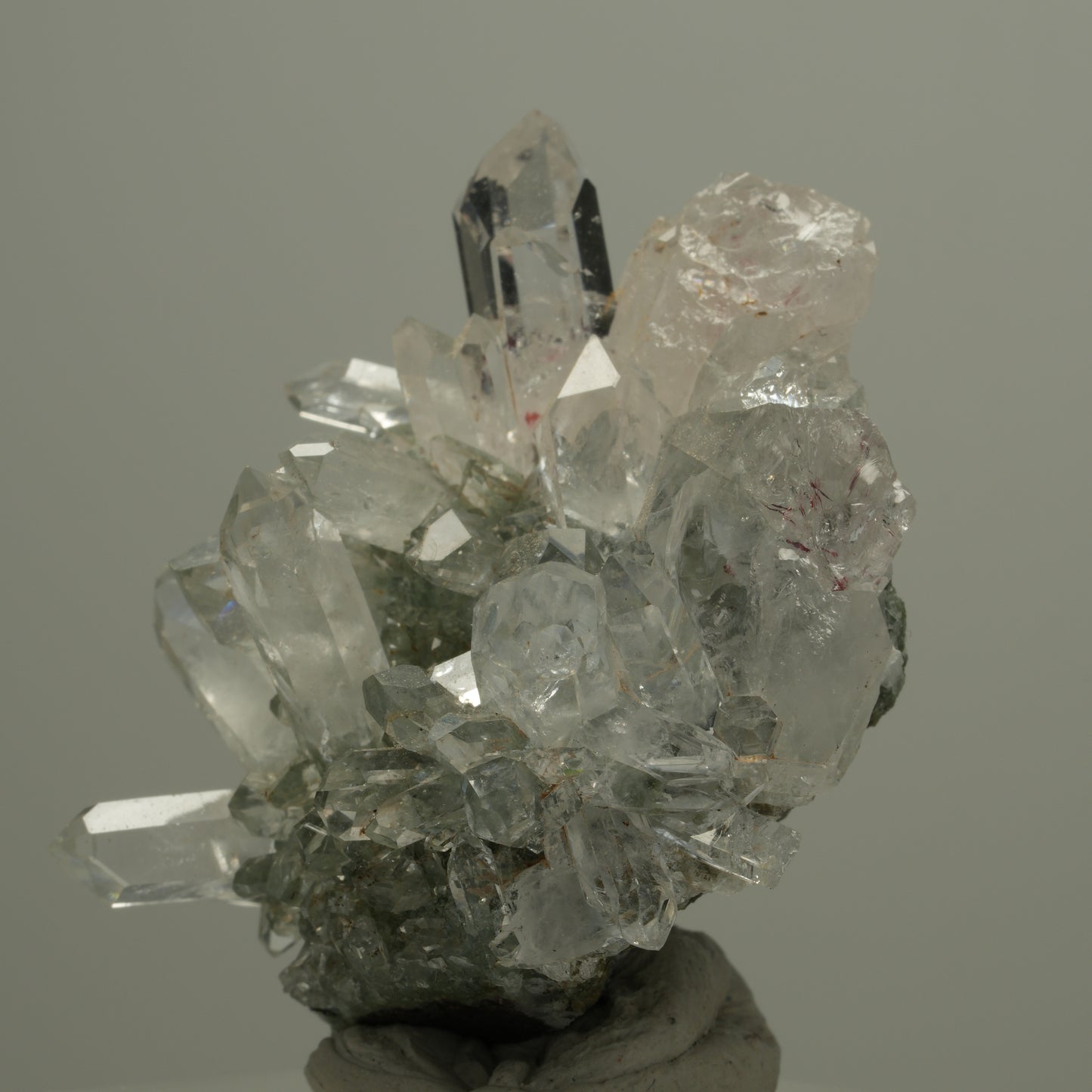 Harlekin Quarz, Calcit, Analcim Epidot auf Matrix Streep Mine Namibia 40*37*28mm #14541