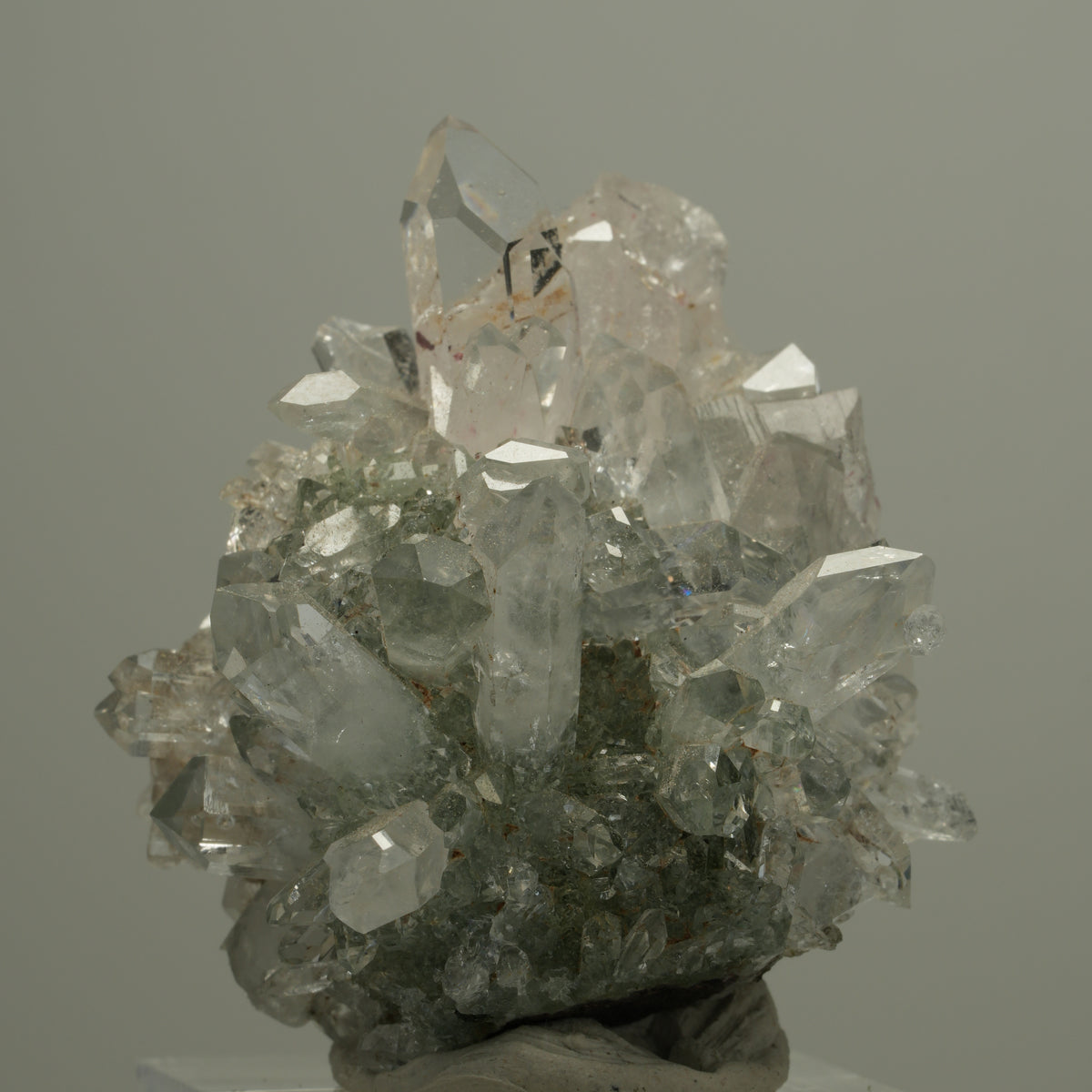 Harlekin Quarz, Calcit, Analcim Epidot auf Matrix Streep Mine Namibia 40*37*28mm #14541