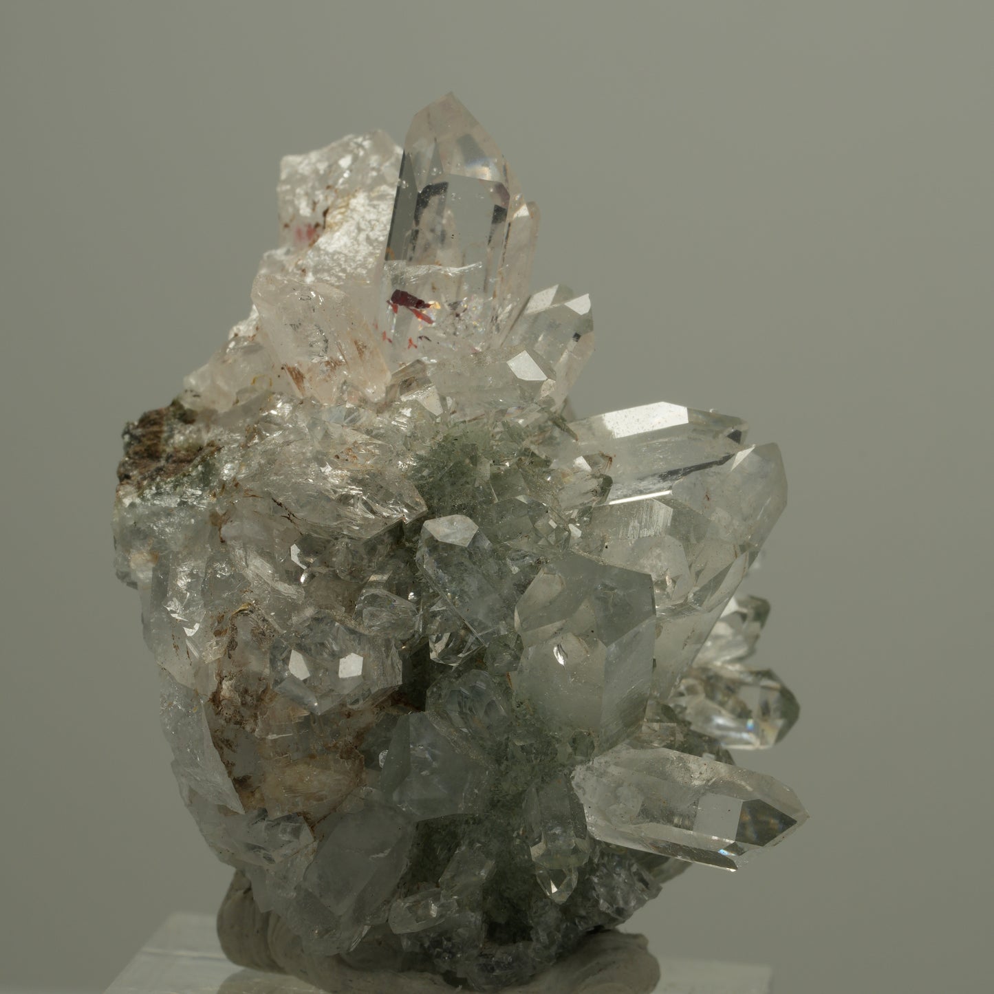 Harlekin Quarz, Calcit, Analcim Epidot auf Matrix Streep Mine Namibia 40*37*28mm #14541