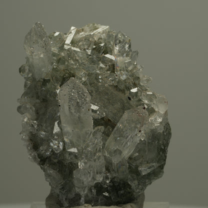 Starburst Quarz, Hämatit, Analcim, Epidot auf Matrix Streep Mine Namibia 45*32*25mm #14545