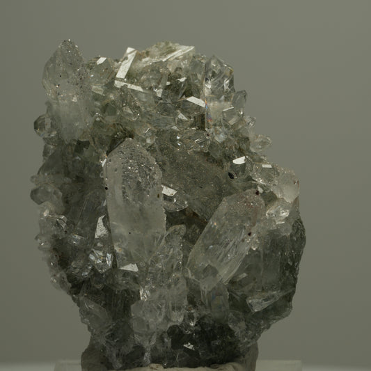 Starburst Quarz, Hämatit, Analcim, Epidot auf Matrix Streep Mine Namibia 45*32*25mm #14545