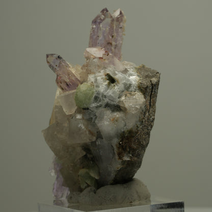 Harlekin Phantom Amethyst, Calcit, Prehnit, Epidot, Matrix Streep Mine Namibia 53*48*33mm #14547