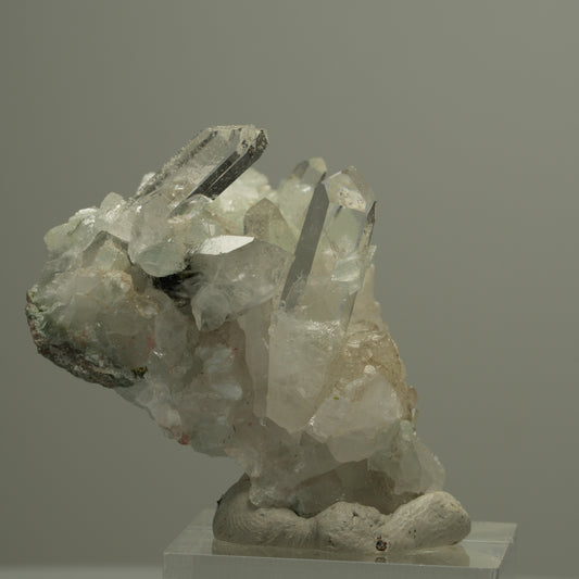Starburst Quarz, Analcim, Calcit, Prehnit, Epidot, Matrix Streep Mine Namibia 47*43*25mm #14549