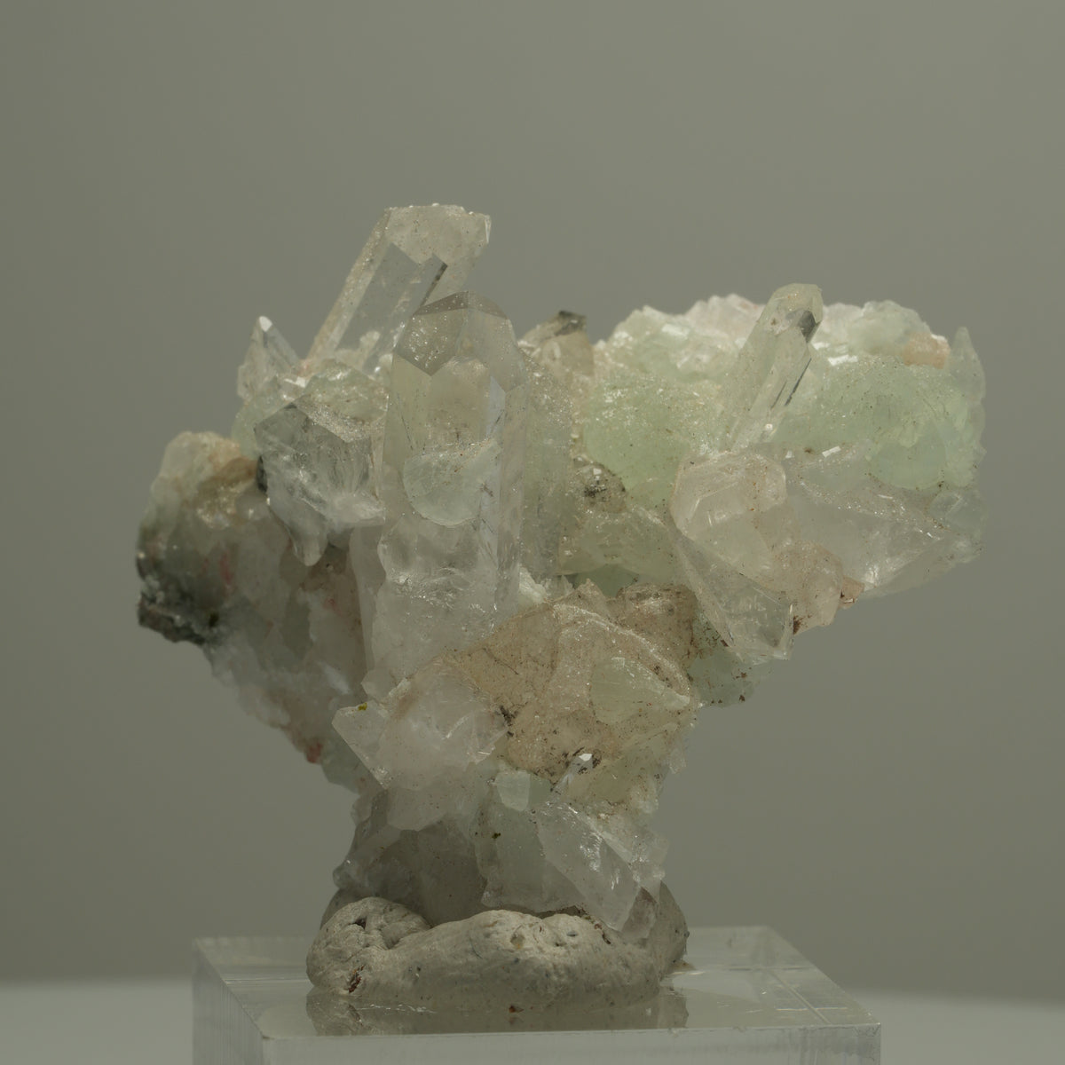 Starburst Quarz, Analcim, Calcit, Prehnit, Epidot, Matrix Streep Mine Namibia 47*43*25mm #14549
