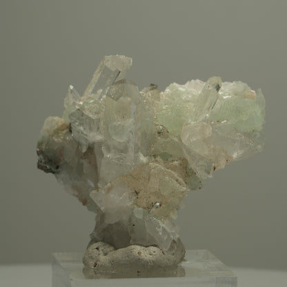 Starburst Quarz, Analcim, Calcit, Prehnit, Epidot, Matrix Streep Mine Namibia 47*43*25mm #14549